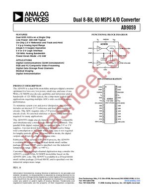 AD9059BRSZ datasheet  